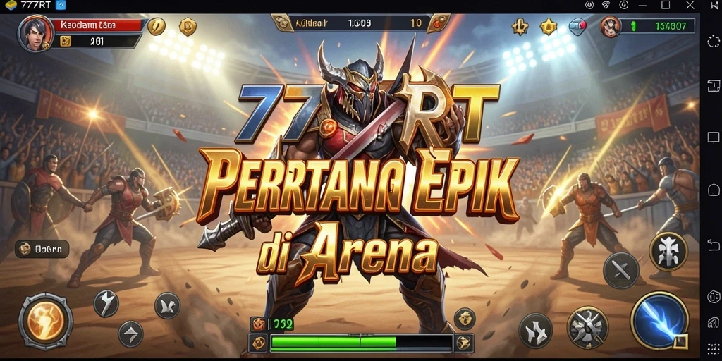 Screenshot utama 777RT menampilkan aksi pertarungan yang intens.