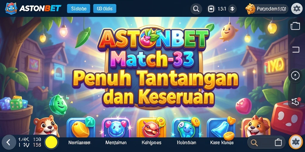 Screenshot game ASTONBET menampilkan gameplay Match-3 yang menantang dan menarik.