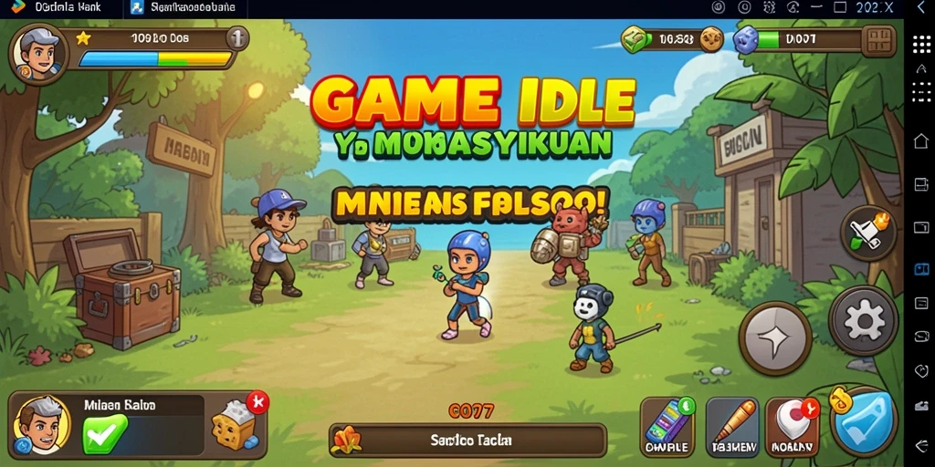 Tampilan gameplay utama C0077 yang menarik dan dinamis.