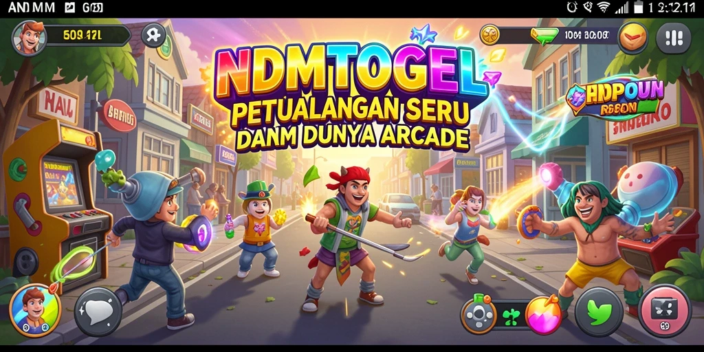 Screenshot menunjukkan aksi seru dalam gameplay arcade NDMTOGEL.