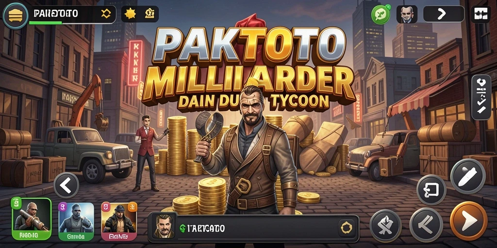 Tampilan gameplay PAKTOTO yang seru dengan elemen Tycoon.