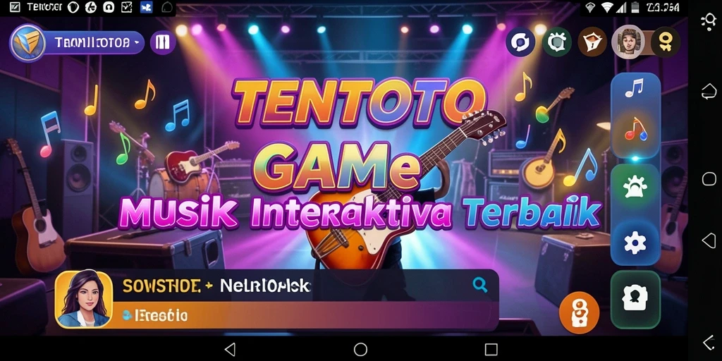 Screenshot TENTOTO menampilkan pengguna sedang menikmati sesinya menyanyi.