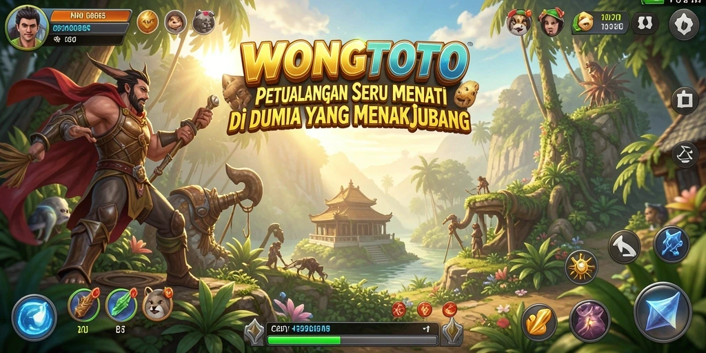Tampilan gameplay seru di dunia petualangan yang menakjubkan.
