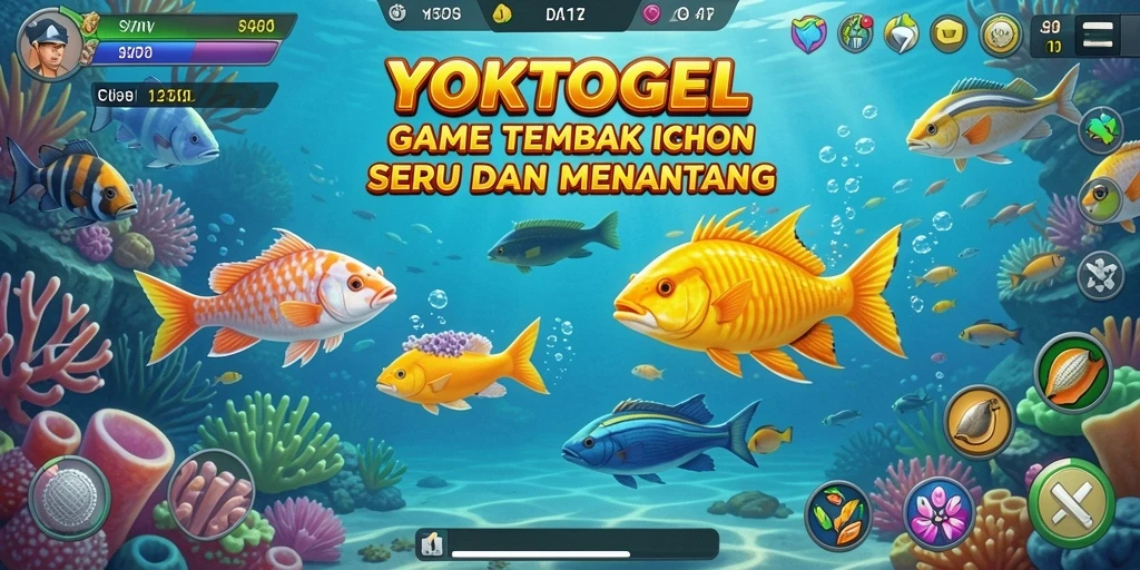 Gameplay YOKTOGEL yang seru dan penuh warna dalam aksi menembak ikan.